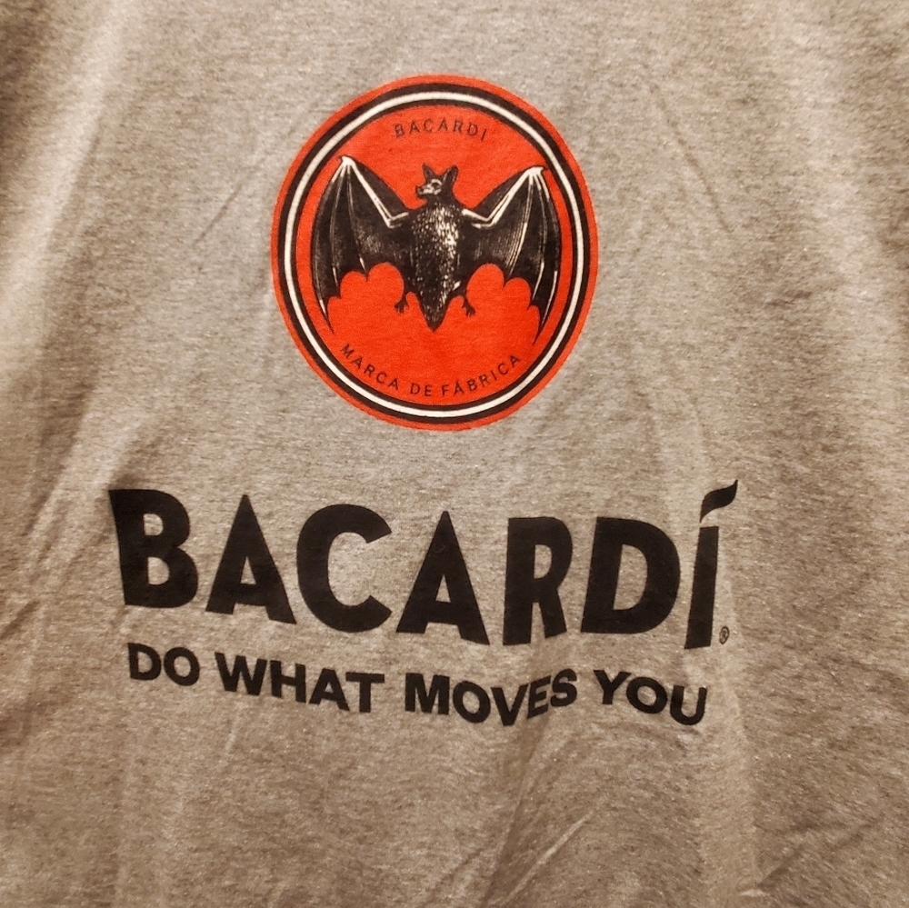 Mens size extra large Gray Bacardi Rum promo shirt